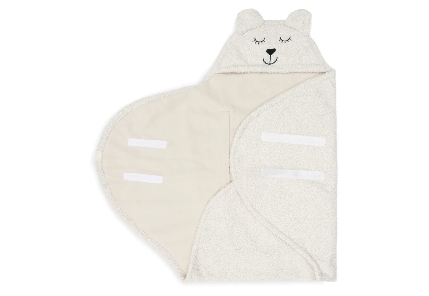 Organic cotton swaddle blanket, Bear Boucle for Maxi Cosi, Biscuit & Oatmeal