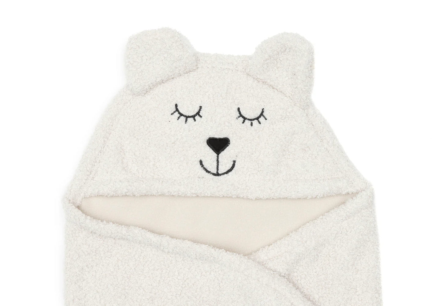 Organic cotton swaddle blanket, Bear Boucle for Maxi Cosi, Biscuit & Oatmeal