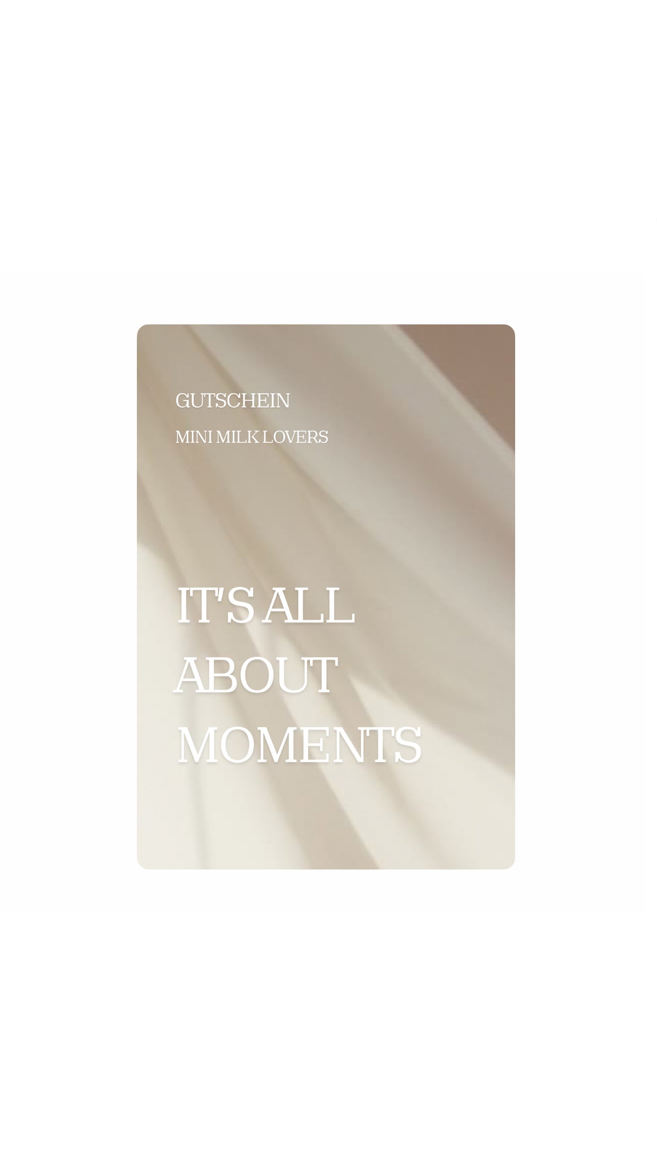 ALL ABOUT MOMENT´S Geschenk Gutschein