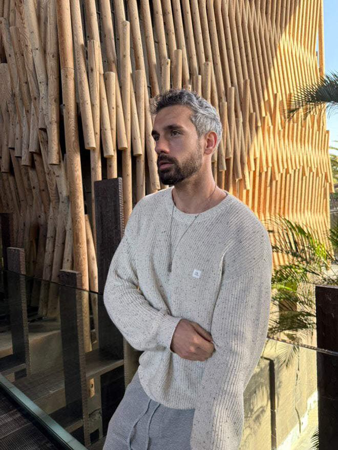 Organic cotton knit sweater for adults (Mommy & Daddy)