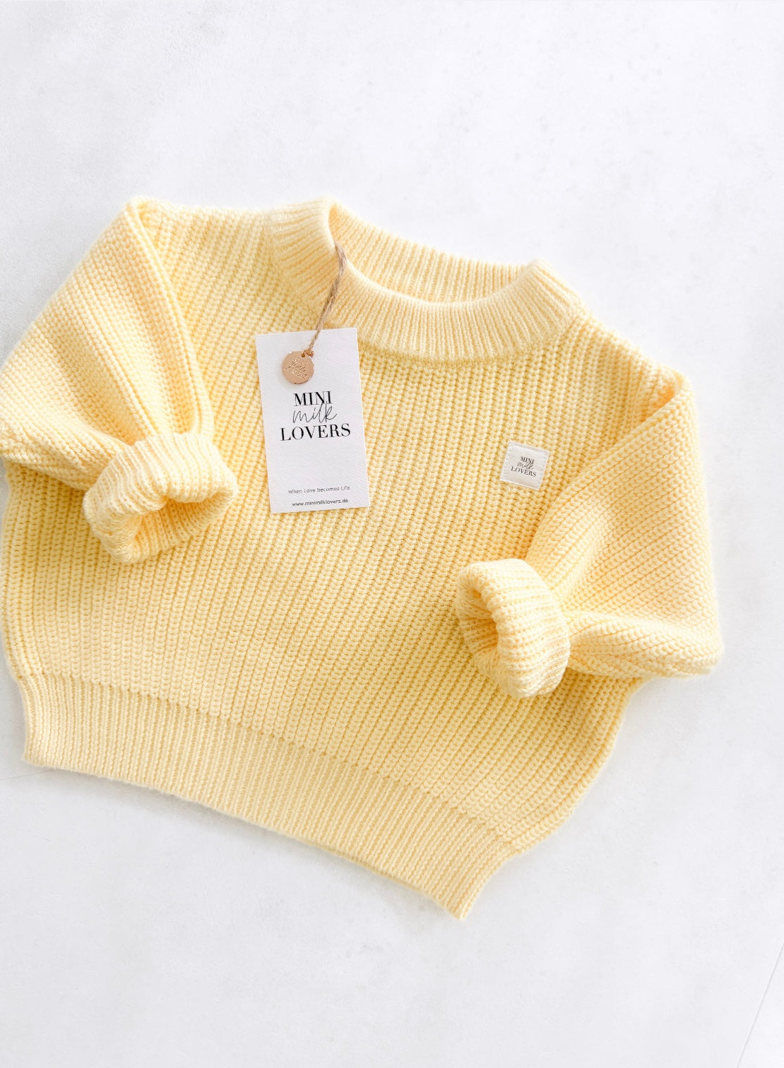Bio Baumwoll Strickpullover Lemon