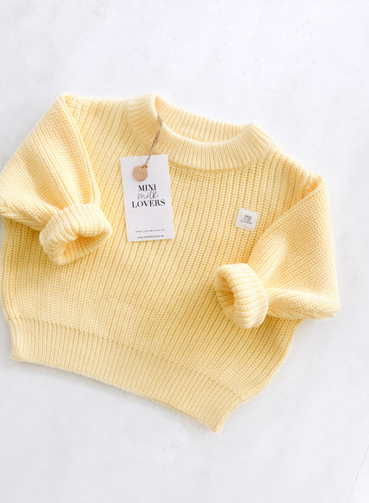 Bio Baumwoll Strickpullover Lemon