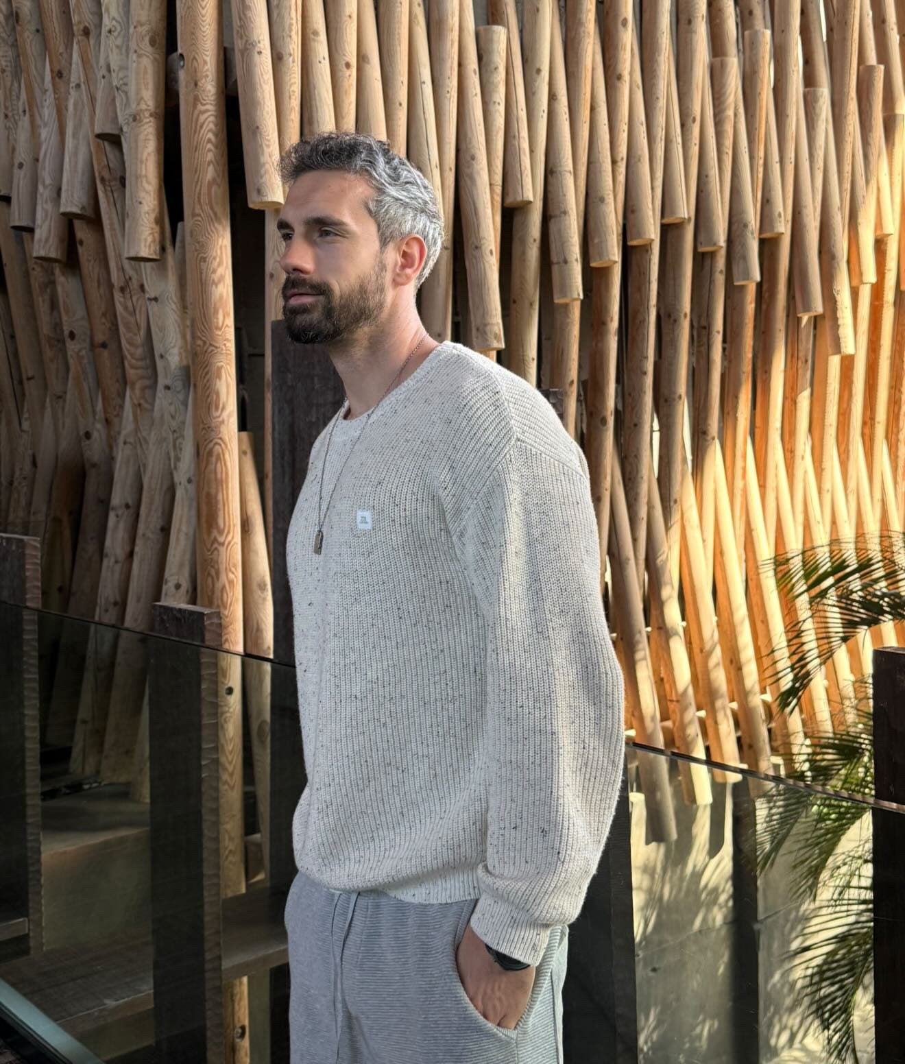 Organic cotton knit sweater for adults (Mommy & Daddy)