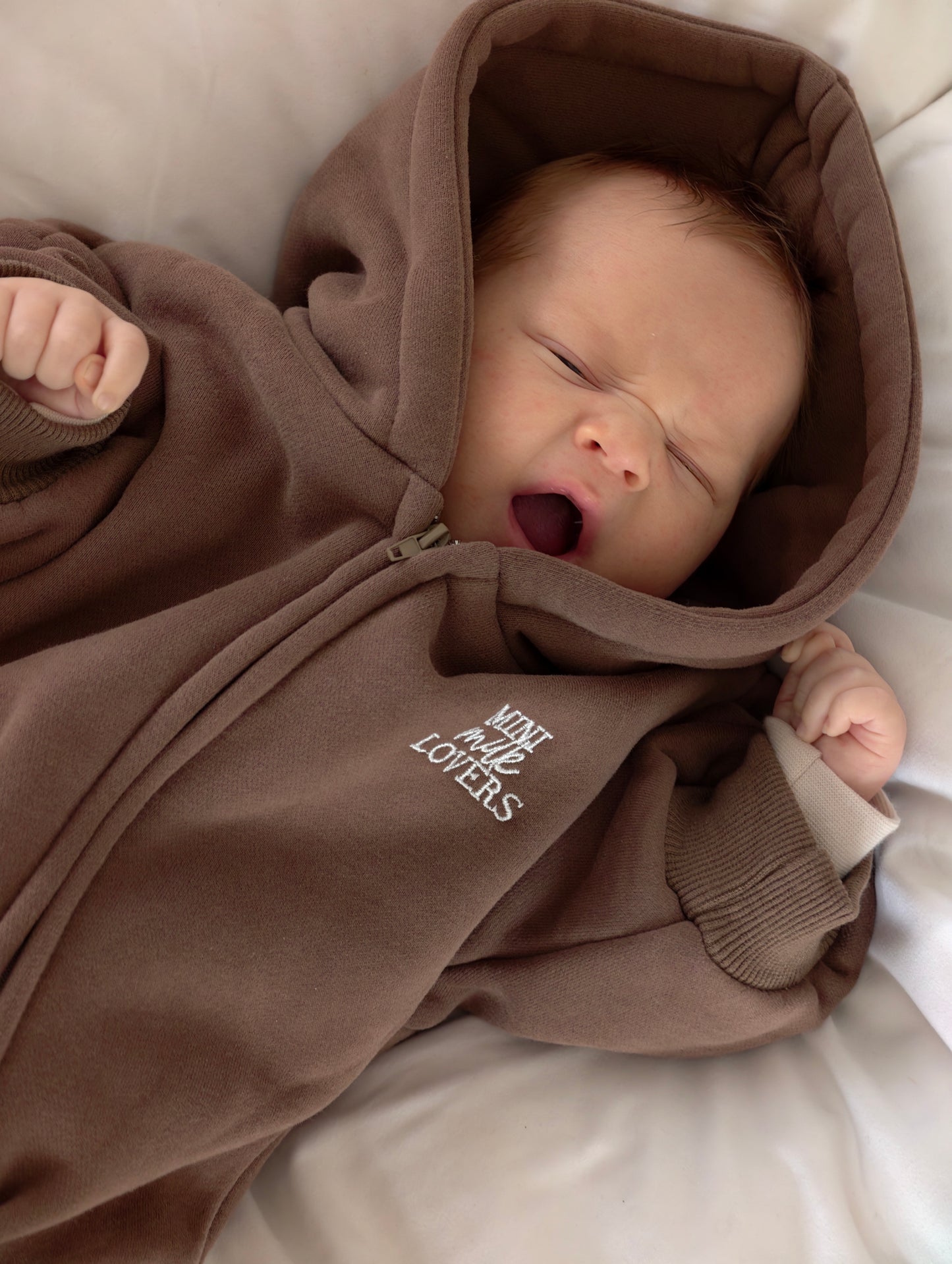 Super soft organic cotton onesie, brown