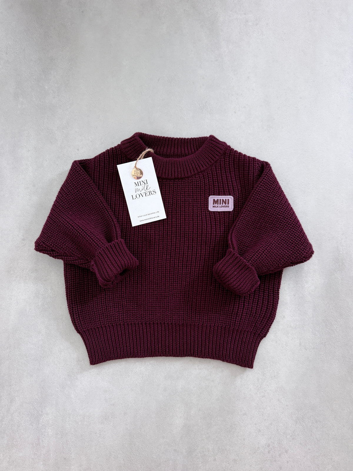 Organic Cotton Knit Sweater Beige