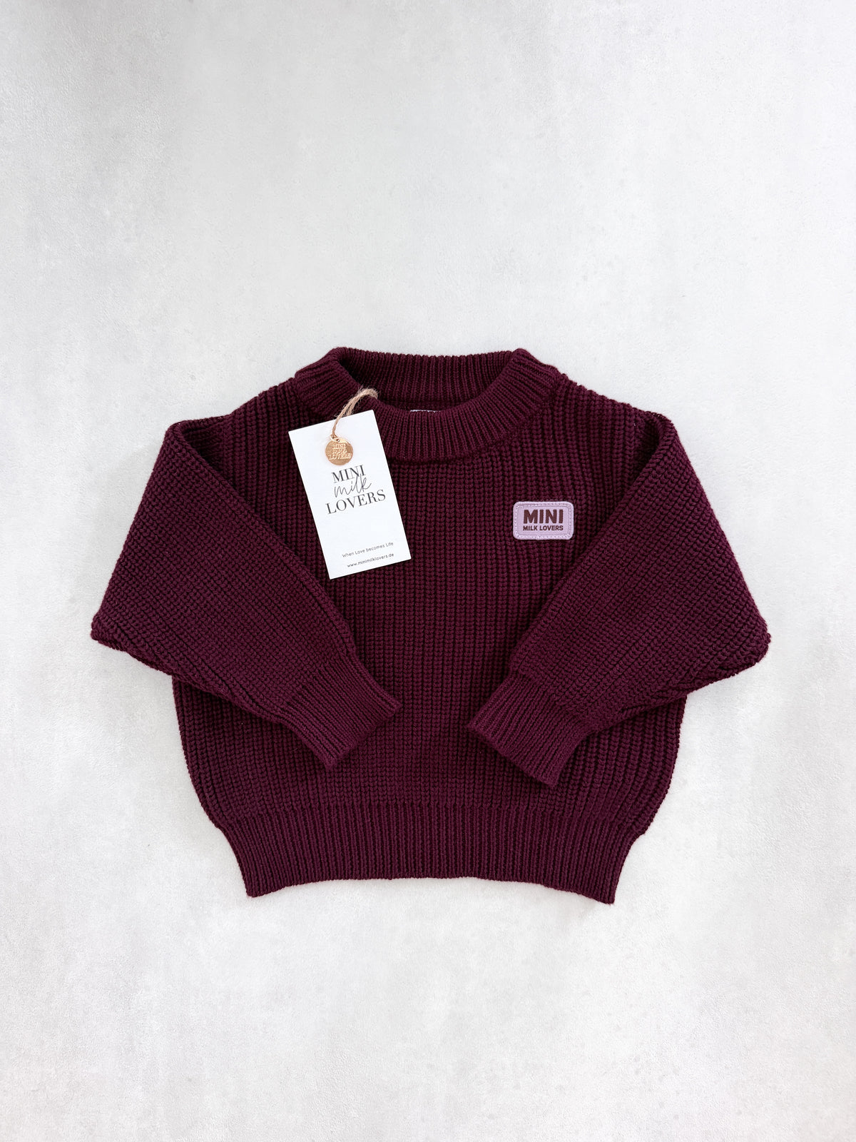 Organic Cotton Knit Sweater Beige