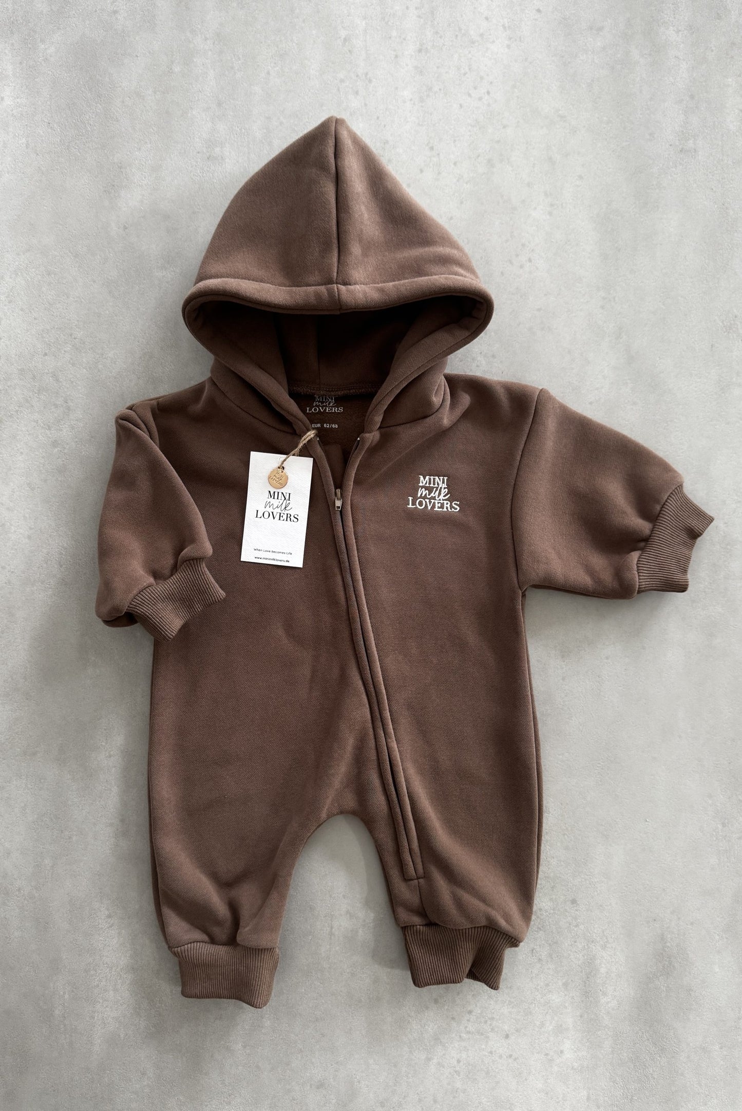 Super soft organic cotton onesie, brown