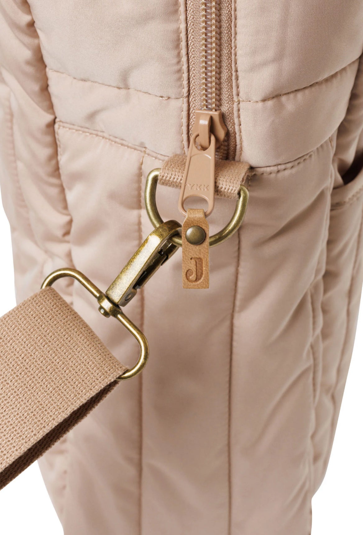 Puffed Moss Jollein diaper bag, Biscuit color