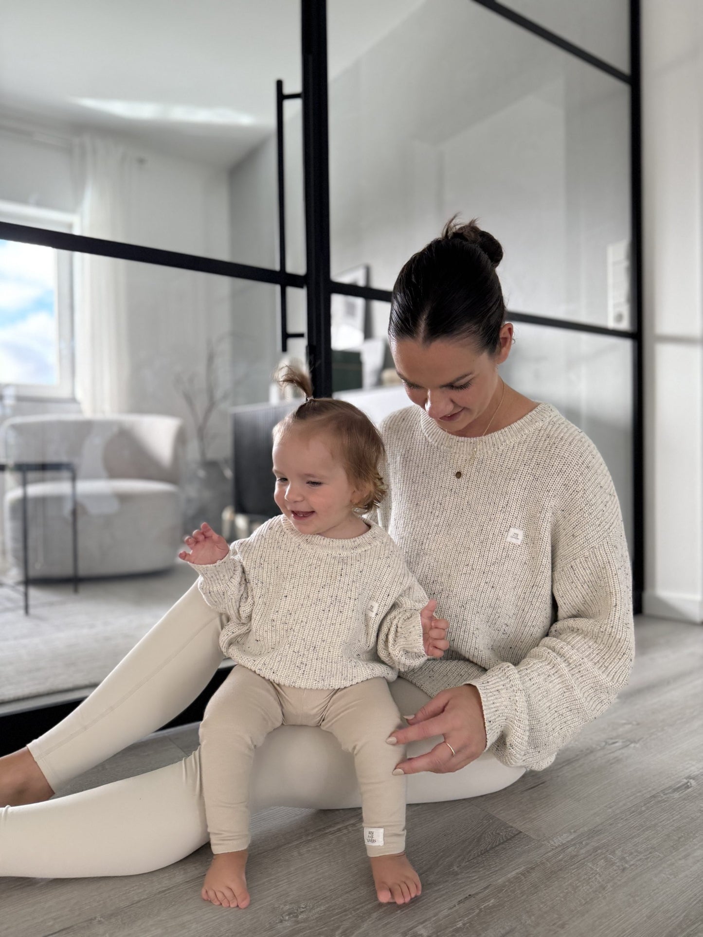 MINI Bio Baumwoll Strickpullover Hellbeige