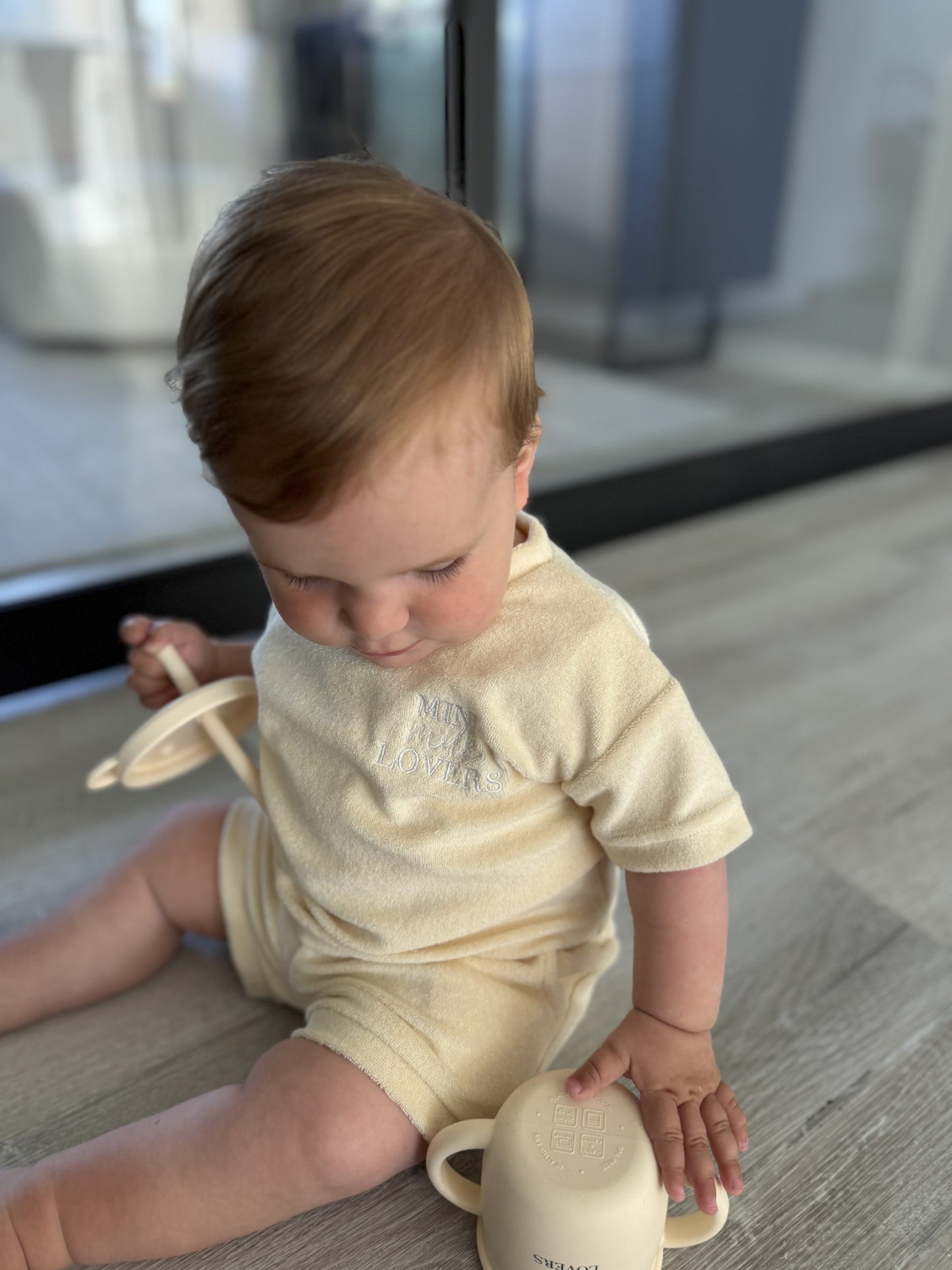 Terry cloth set cream