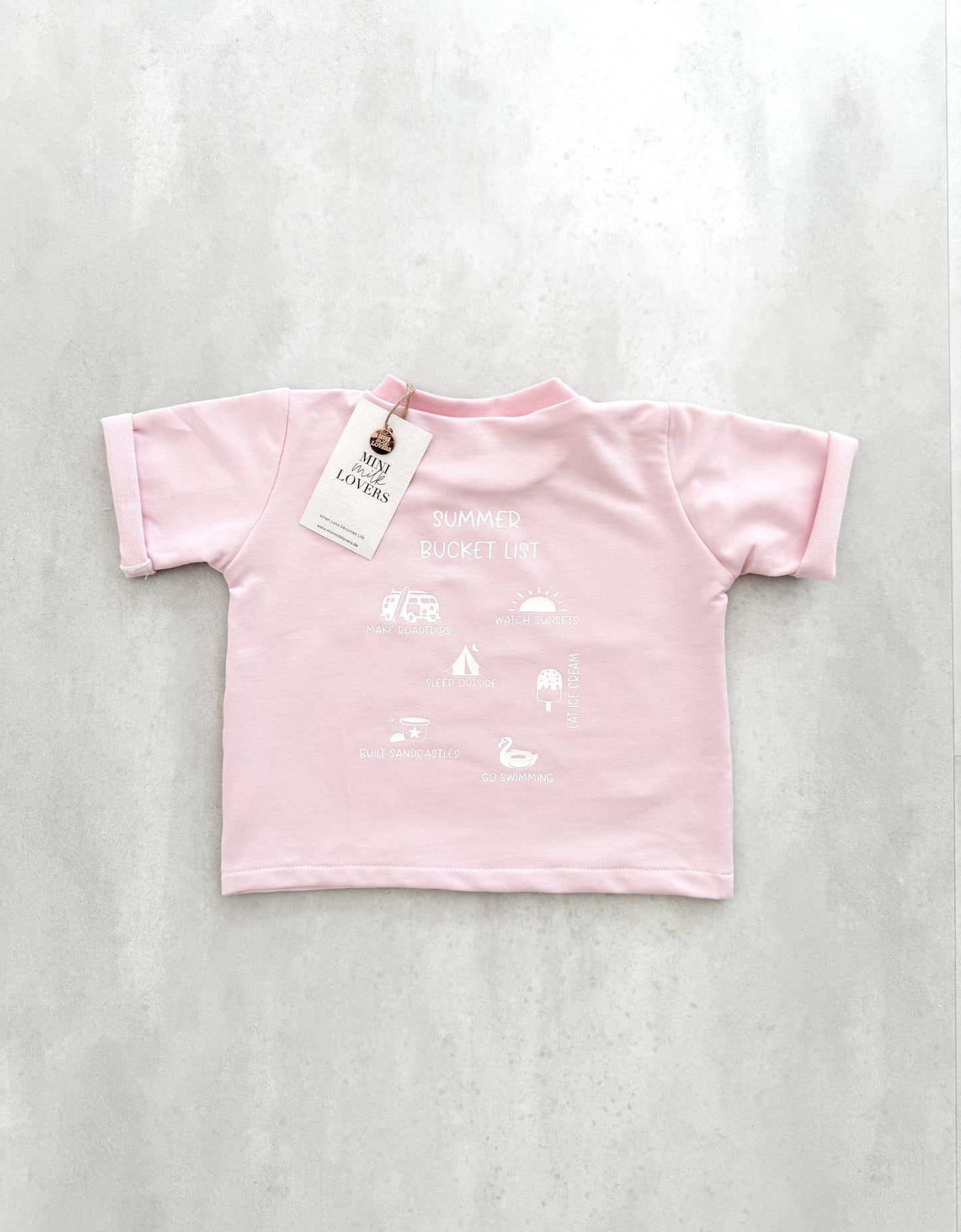 Summer Bucket List T-Shirt Pink