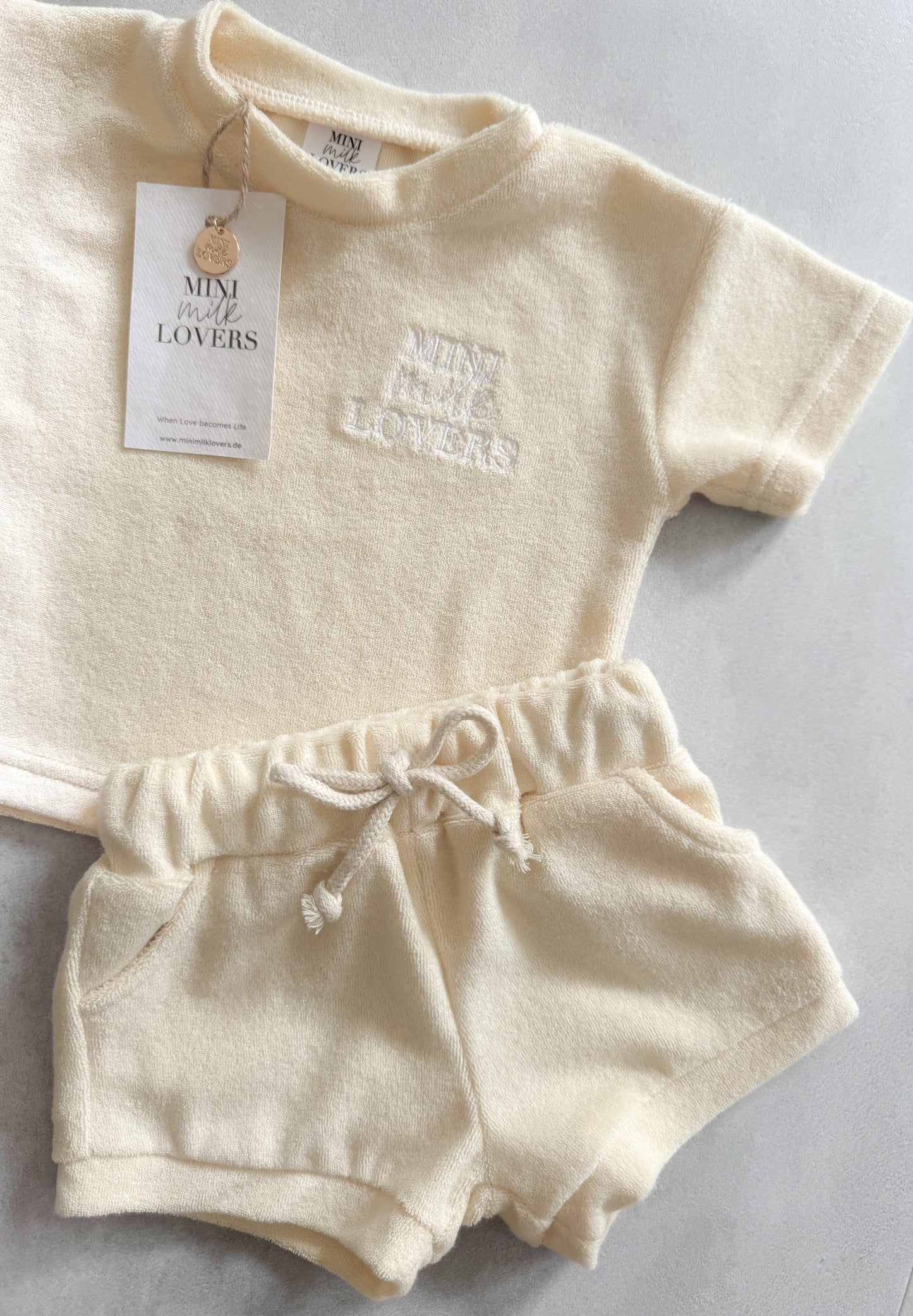 Terry cloth set cream