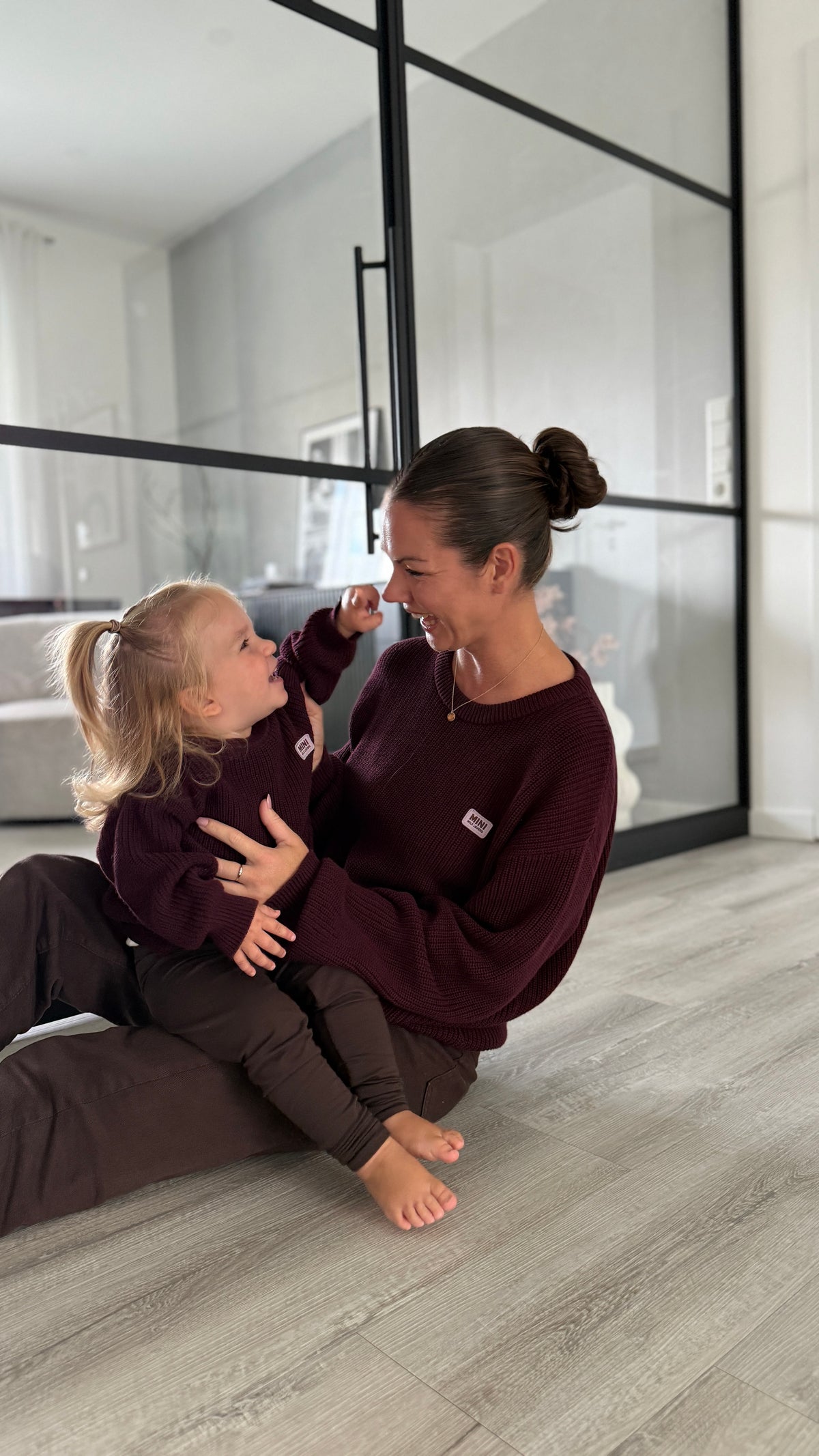 Organic cotton knit sweater for adults (Mommy & Daddy)