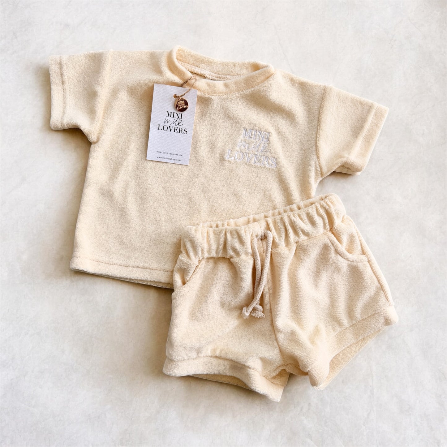 Terry cloth set cream