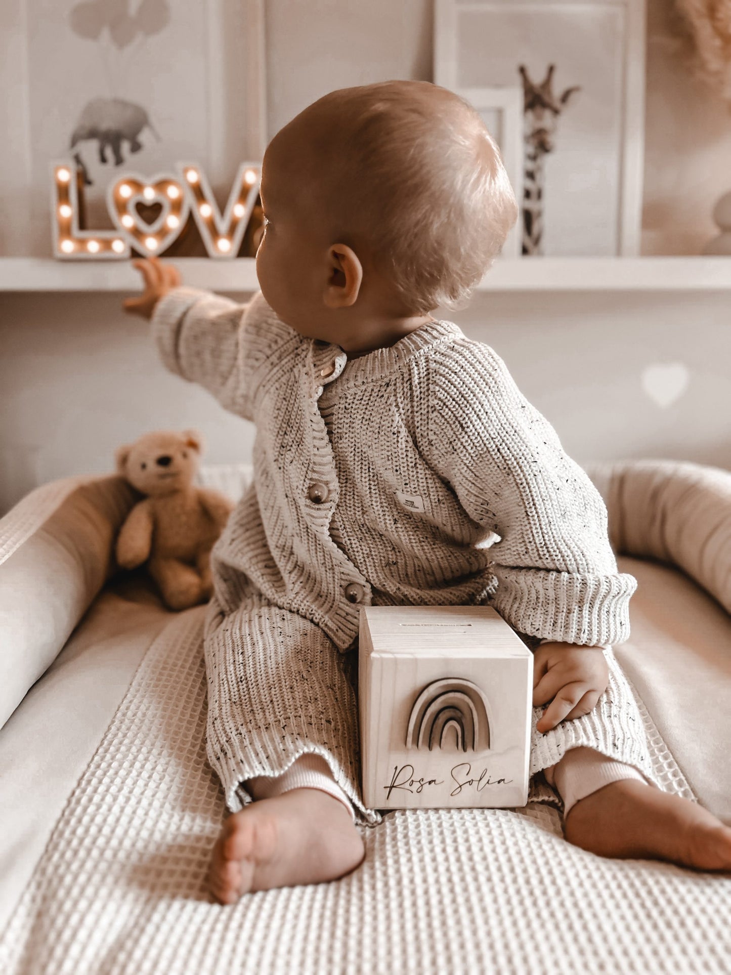 Bio Baumwoll Strick Strampler Creme