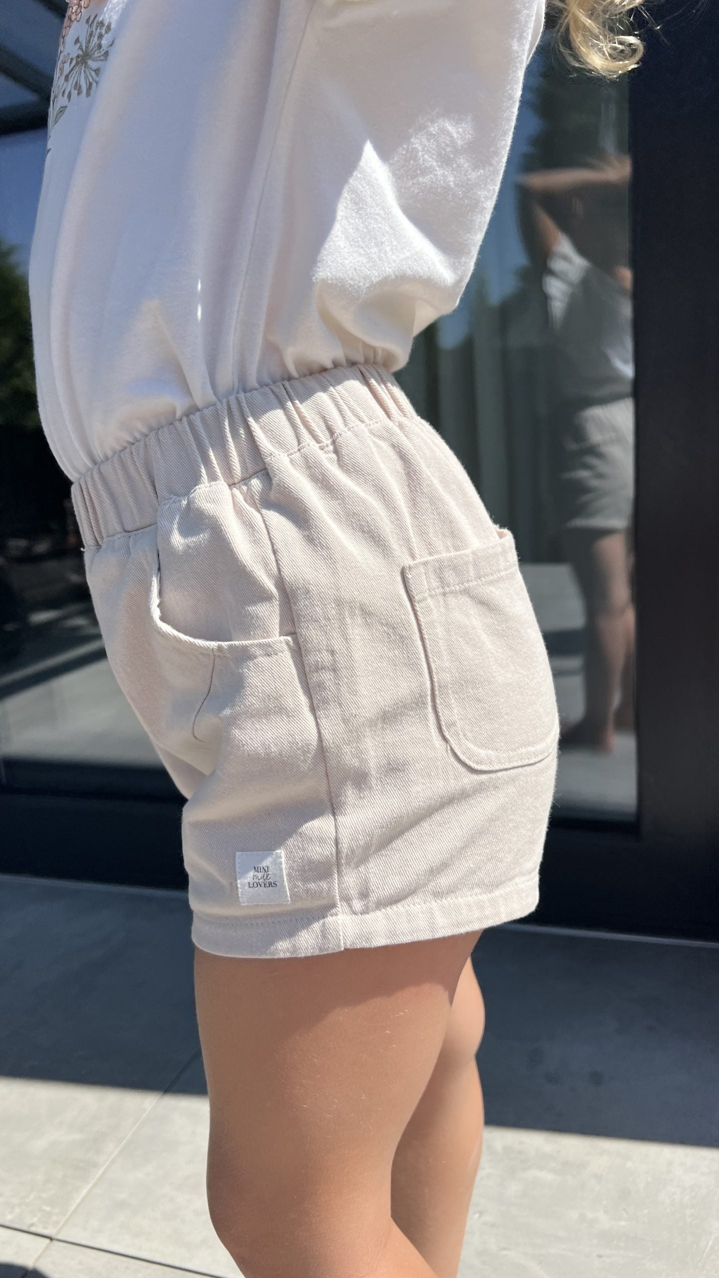 Organic cotton shorts beige