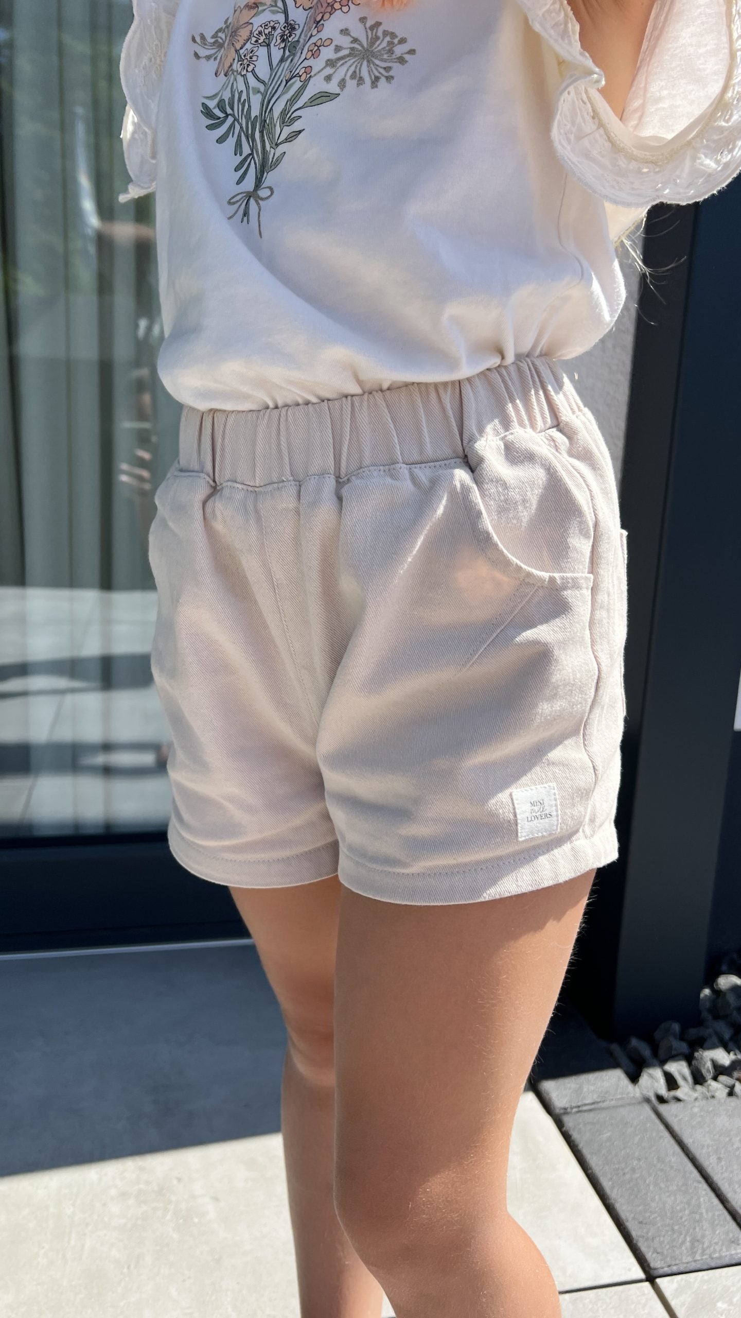 Organic cotton shorts beige