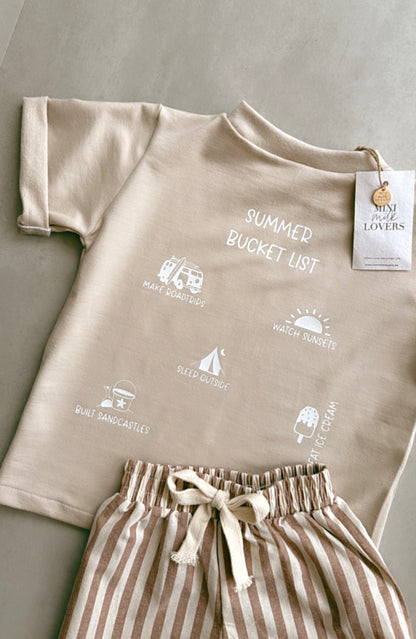 Summer Bucket List T-Shirt Beige