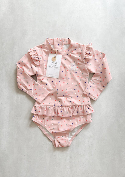 UV Anzug, Badeanzug, Swimsuit Dots Party