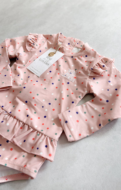 UV Anzug, Badeanzug, Swimsuit Dots Party