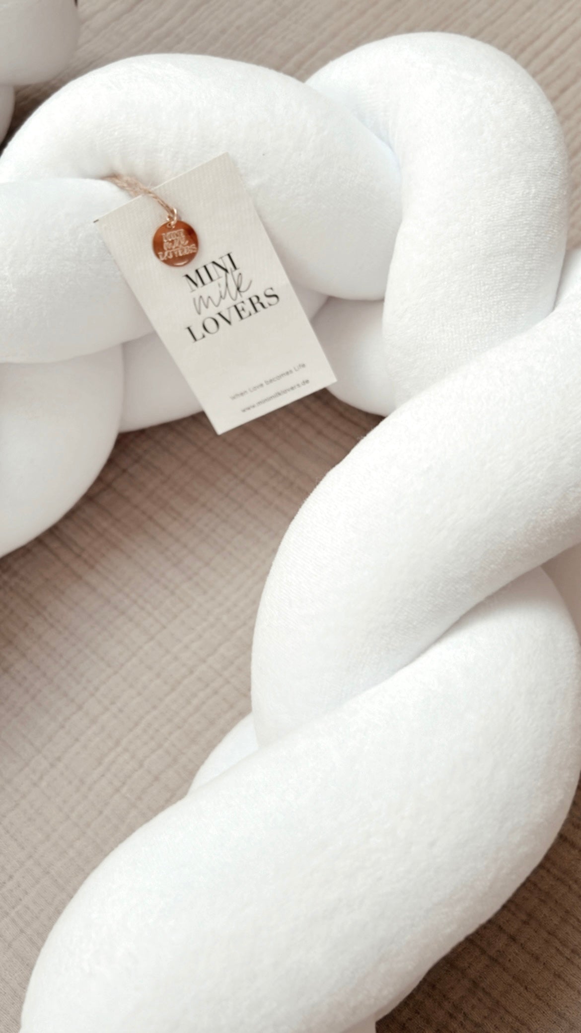 Handgefertigte Bettschlange 2m