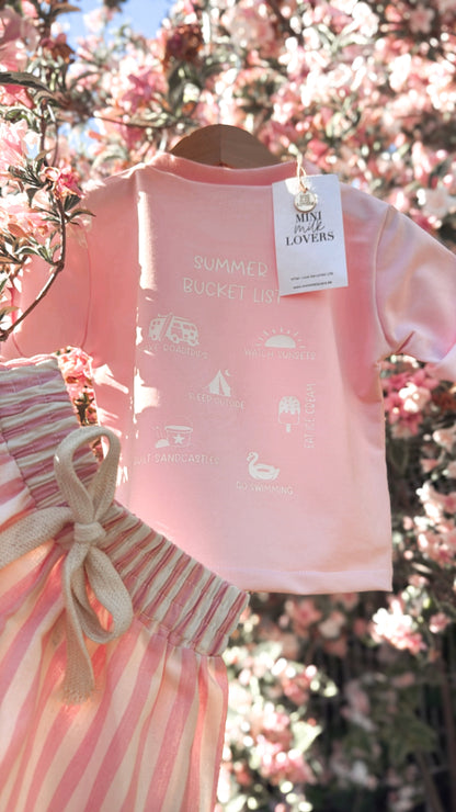 Summer Bucket List T-Shirt Rosa