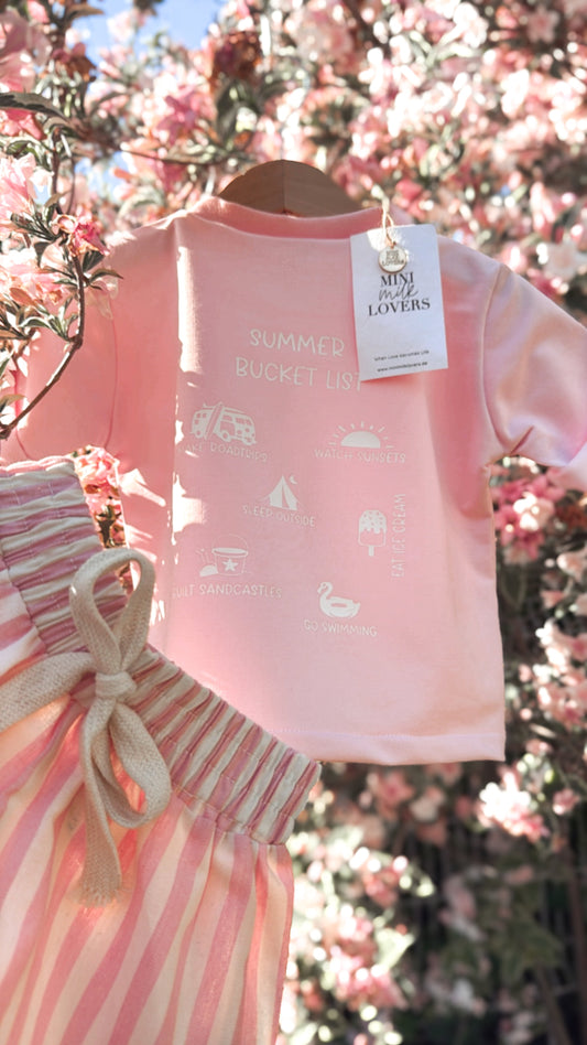Summer Bucket List T-Shirt Rosa