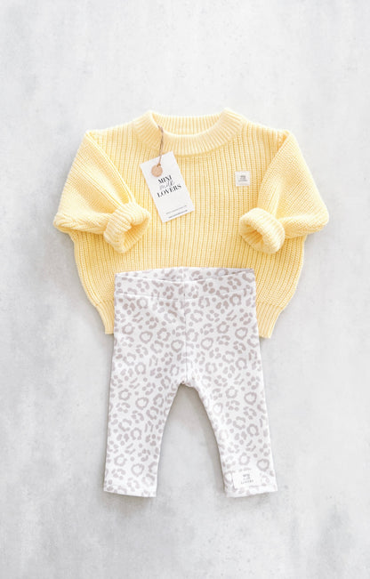 Bio Baumwoll Strickpullover Yellow