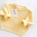 Bio Baumwoll Strickpullover Yellow