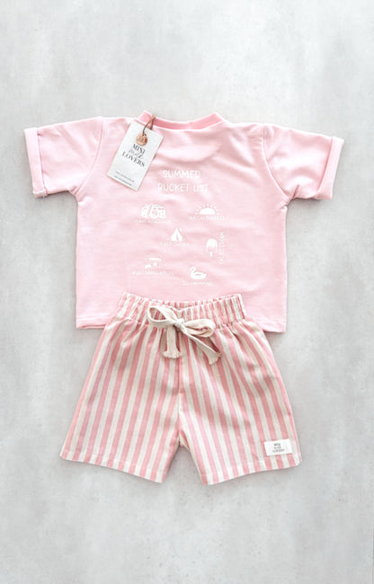 Sommer Shorts Rosa gestreift