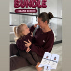 Mommy & Mini BUNDLE, Bio Strickpullover + GRATIS Socken