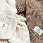 Strickdecke Handmade aus Bio Baumwolle