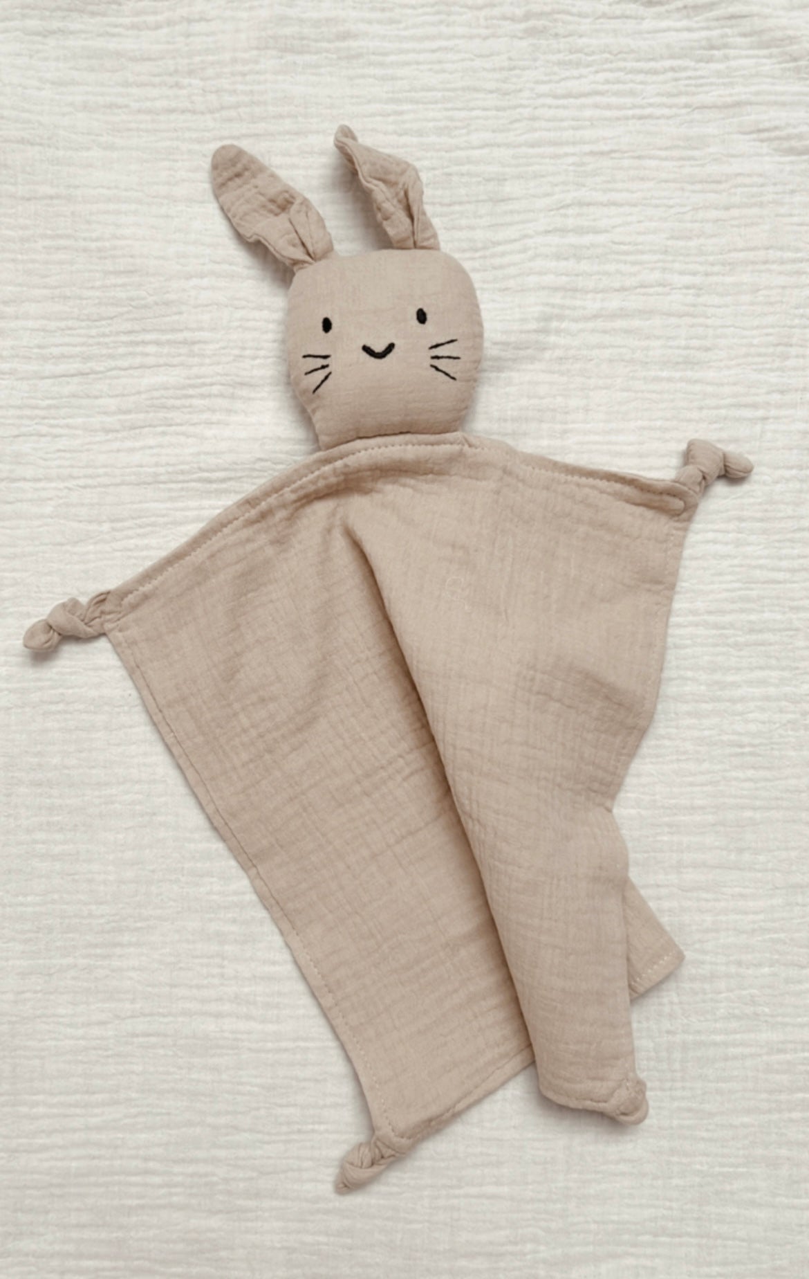 Bunny cuddly toy muslin