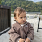 Kuschelweicher Bio Baumwoll Onesie Brown