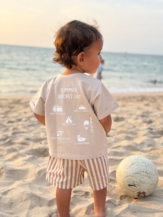 Summer Bucket List T-Shirt Beige