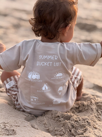 Summer Bucket List T-Shirt Beige