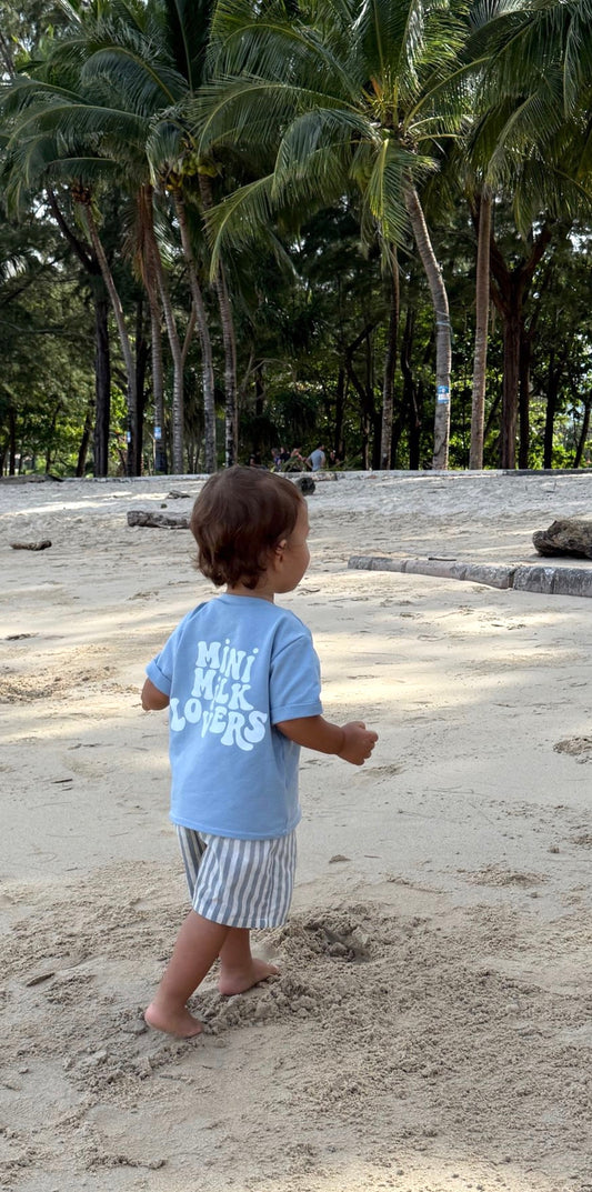 Retro T-Shirt Pastellblau