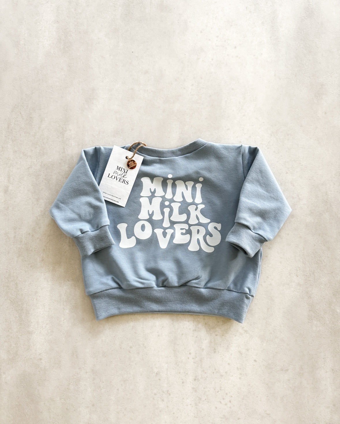 Retro Mini Milk Lovers Sweater Pastellblau
