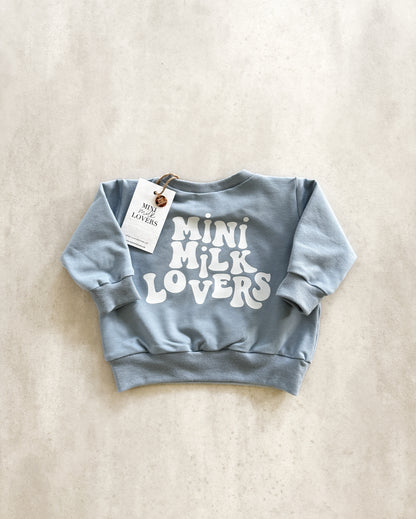 Retro Mini Milk Lovers Sweater Pastellblau