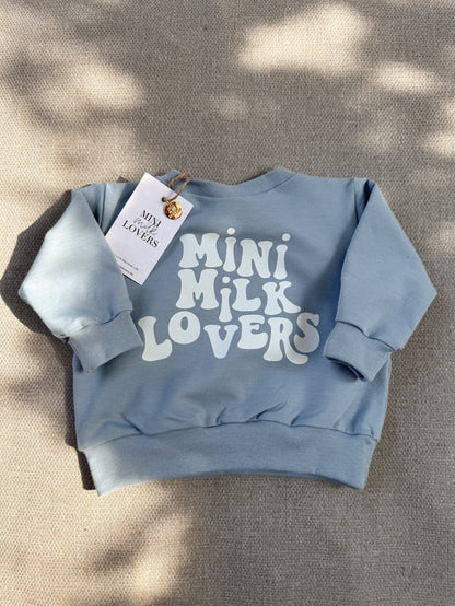Retro Mini Milk Lovers Sweater Pastellblau