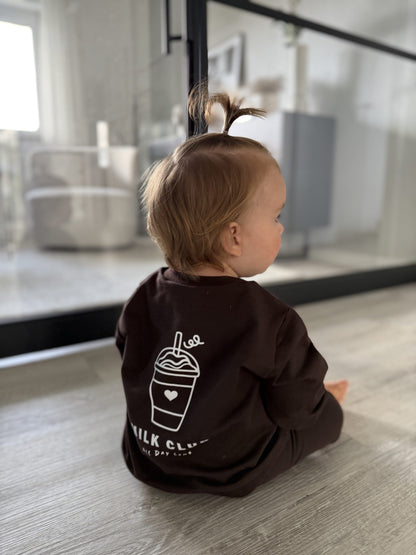 Milk Club Sweater in Chocolate Brown