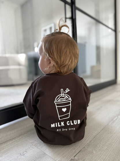 Milk Club Sweater in Chocolate Brown