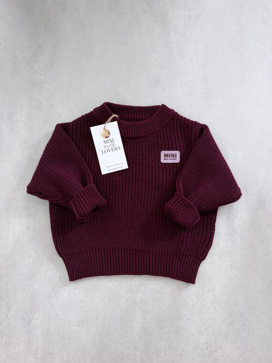 Organic Cotton Knit Sweater Beige