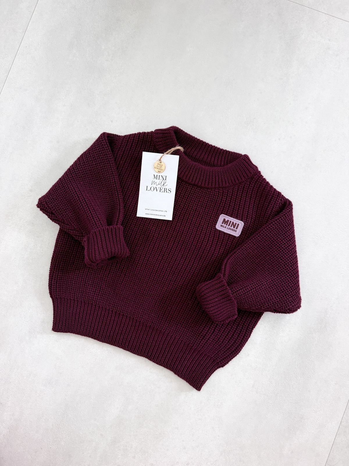 Organic Cotton Knit Sweater Beige