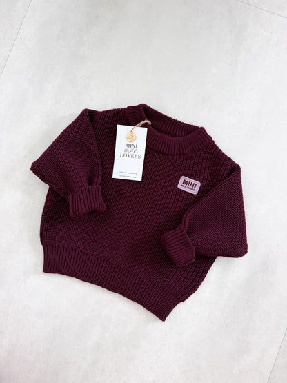 Organic Cotton Knit Sweater Beige