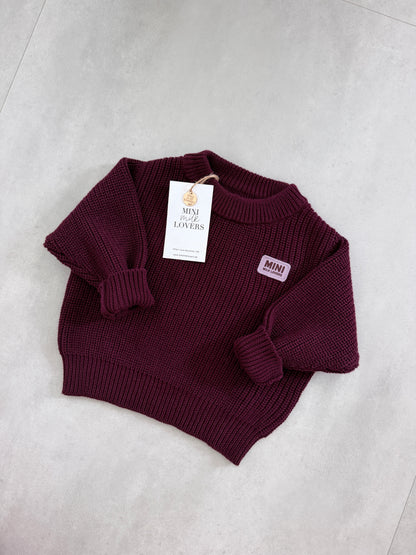 Organic Cotton Knit Sweater Beige