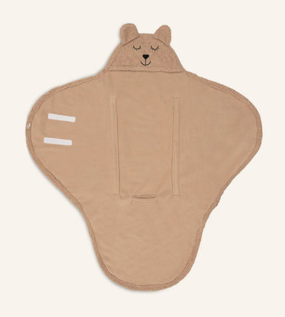 Einschlagdecke aus Bio Baumwolle, Bear Boucle für Maxi Cosi, Biscuit & Oatmeal