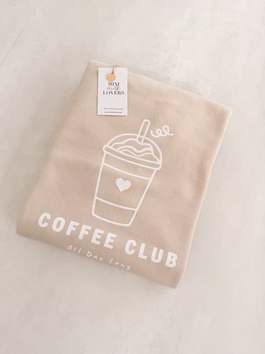 Coffee Club Sweater Beige
