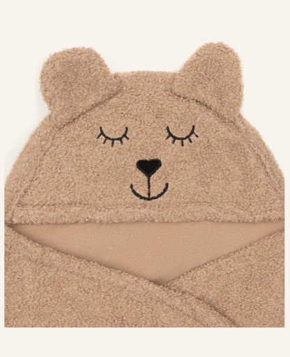 Einschlagdecke aus Bio Baumwolle, Bear Boucle für Maxi Cosi, Biscuit & Oatmeal