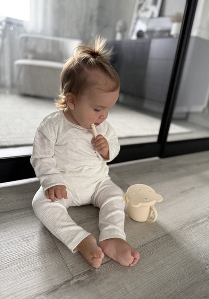 Gemütliches Home Outfit Offwhite